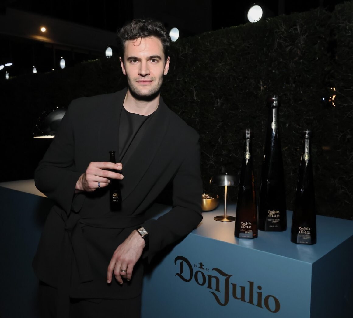 Tom Bateman celebrates with Tequila Don Julio 1942 at the Academy Museum Gala in Los Angeles, CA on October 18, 2025. Photo Credit Rodin Eckenroth