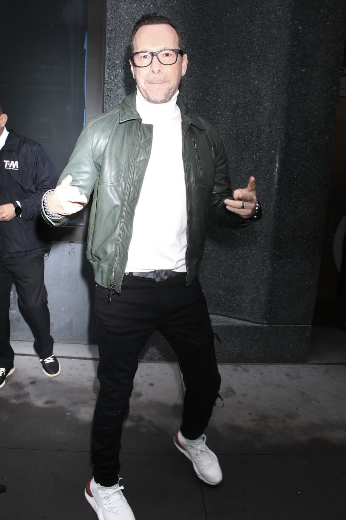 Donnie Wahlberg Outside 'Live With Kelly & Mark'