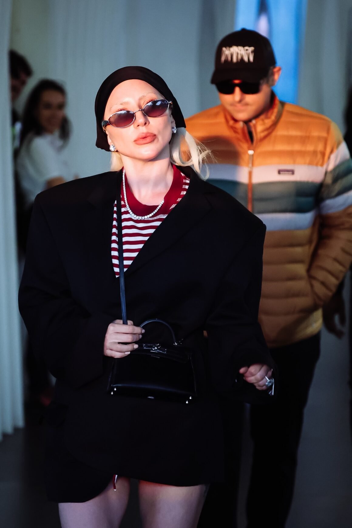 Lady Gaga And Michael Polansky Arrive At Linate Airport In Milan