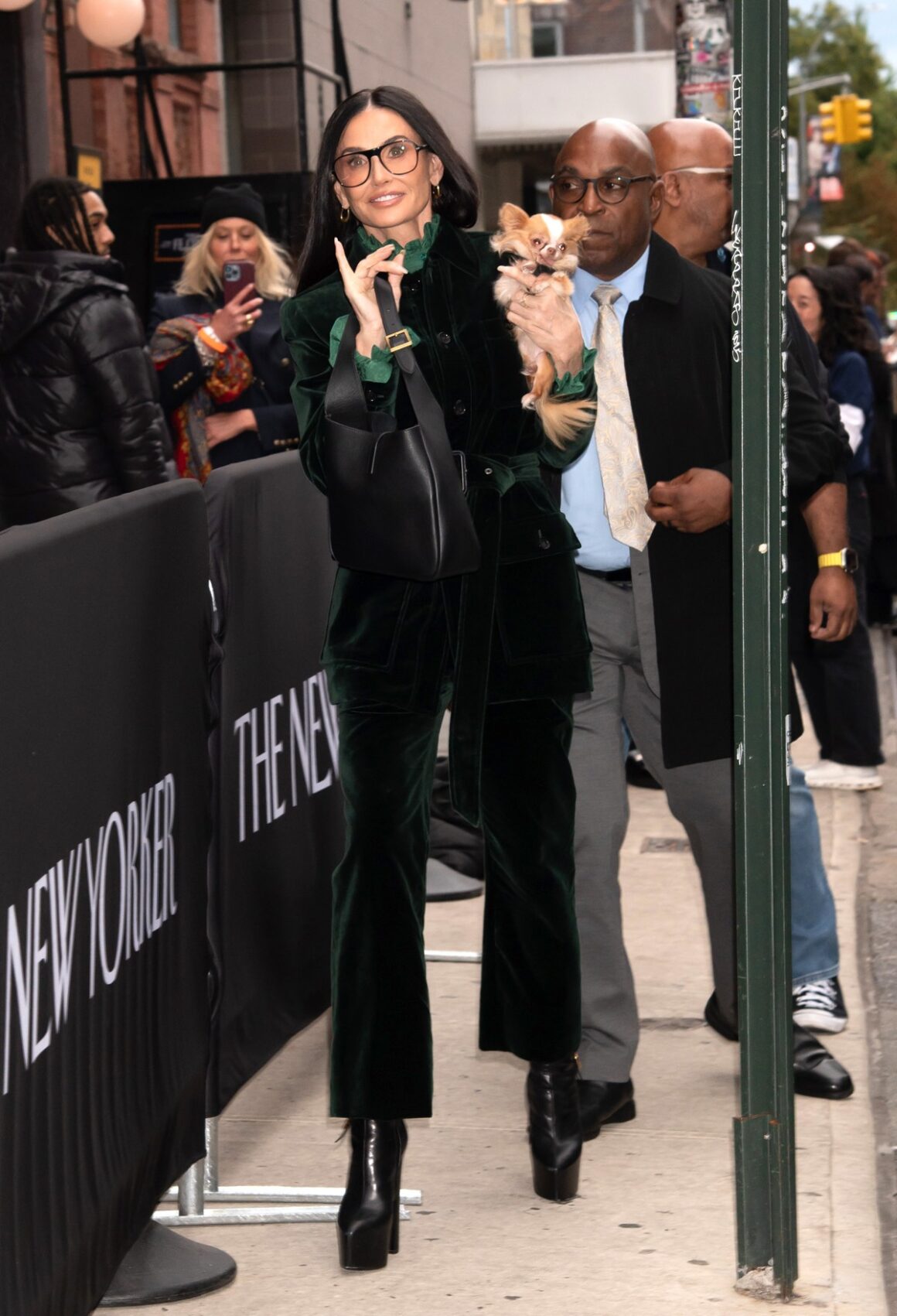 Demi Moore arrives to the New Yorker Festival