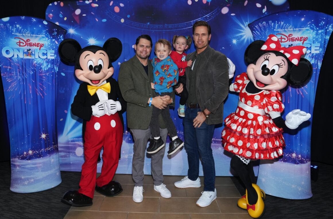 Celebrities and their families joined Mickey Mouse and Minnie Mouse at Disney On Ice presents Jump In! at Prudential Center