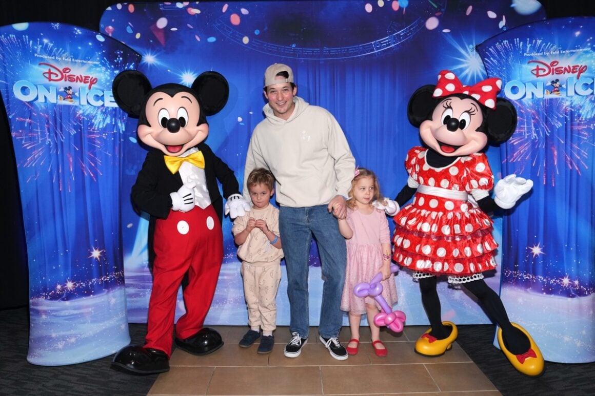 Celebrities and their families joined Mickey Mouse and Minnie Mouse at Disney On Ice presents Jump In! at Prudential Center
