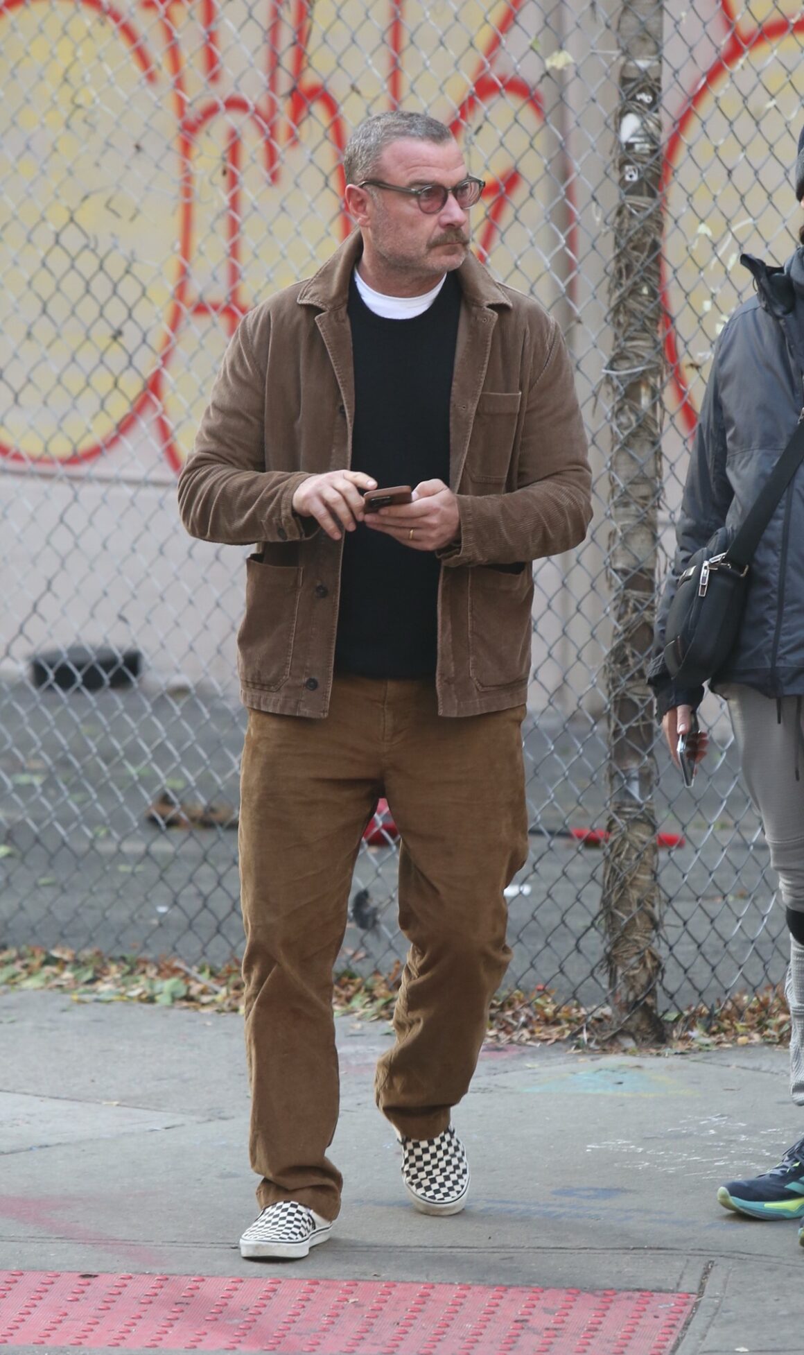 Liev Schreiber Gets A Haircut In New York City