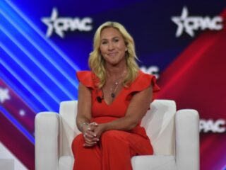 Marjorie Taylor Greene delivers remarks at the CPAC in Dallas, Texas
