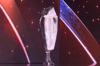 Miss Norway's giant salmon