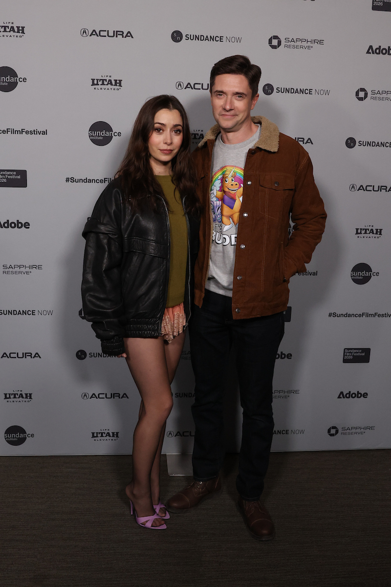 Cristin Milioti and Topher Grace