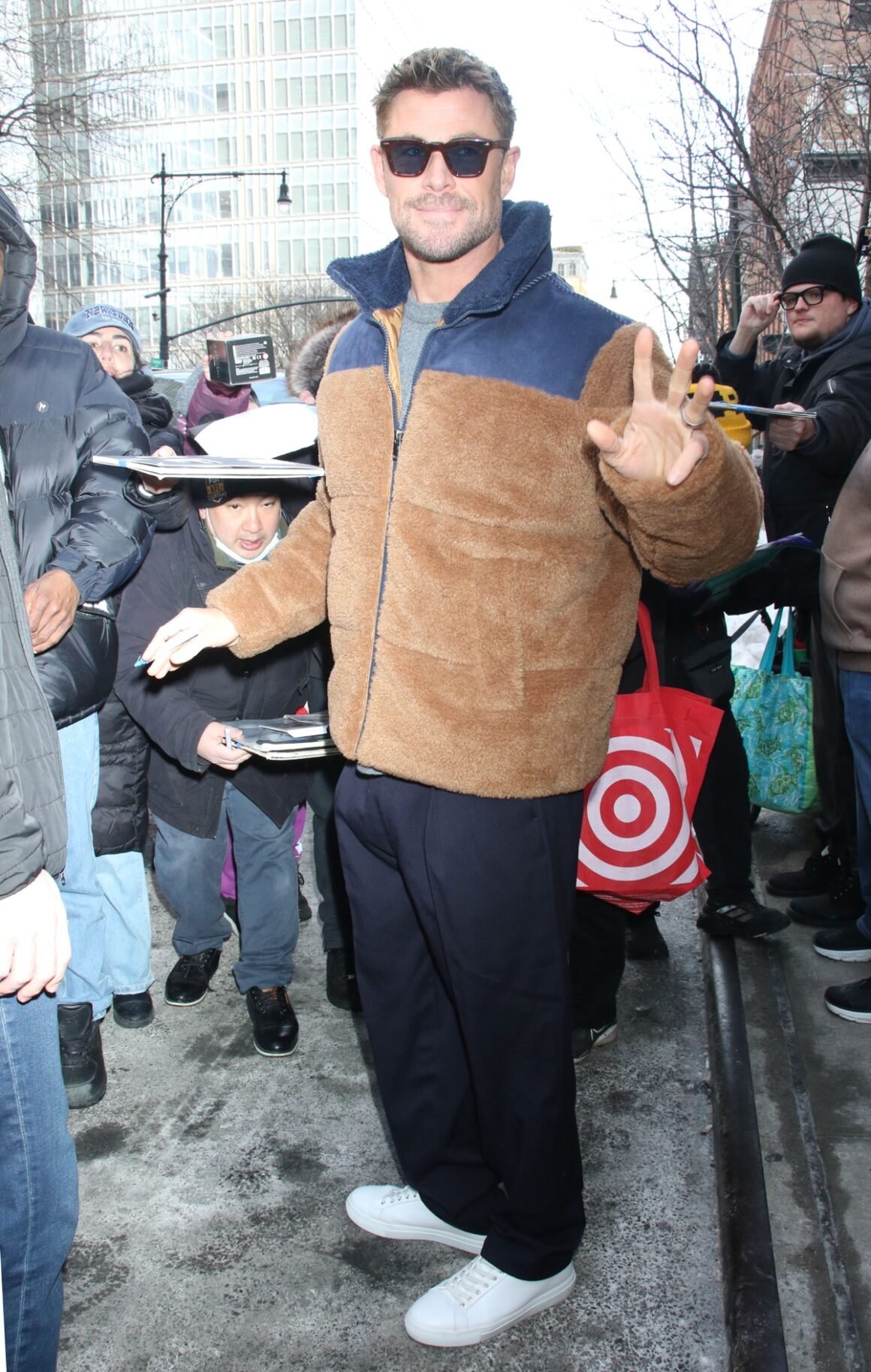 Chris Hemsworth Crime 101 Press Tour In New York City