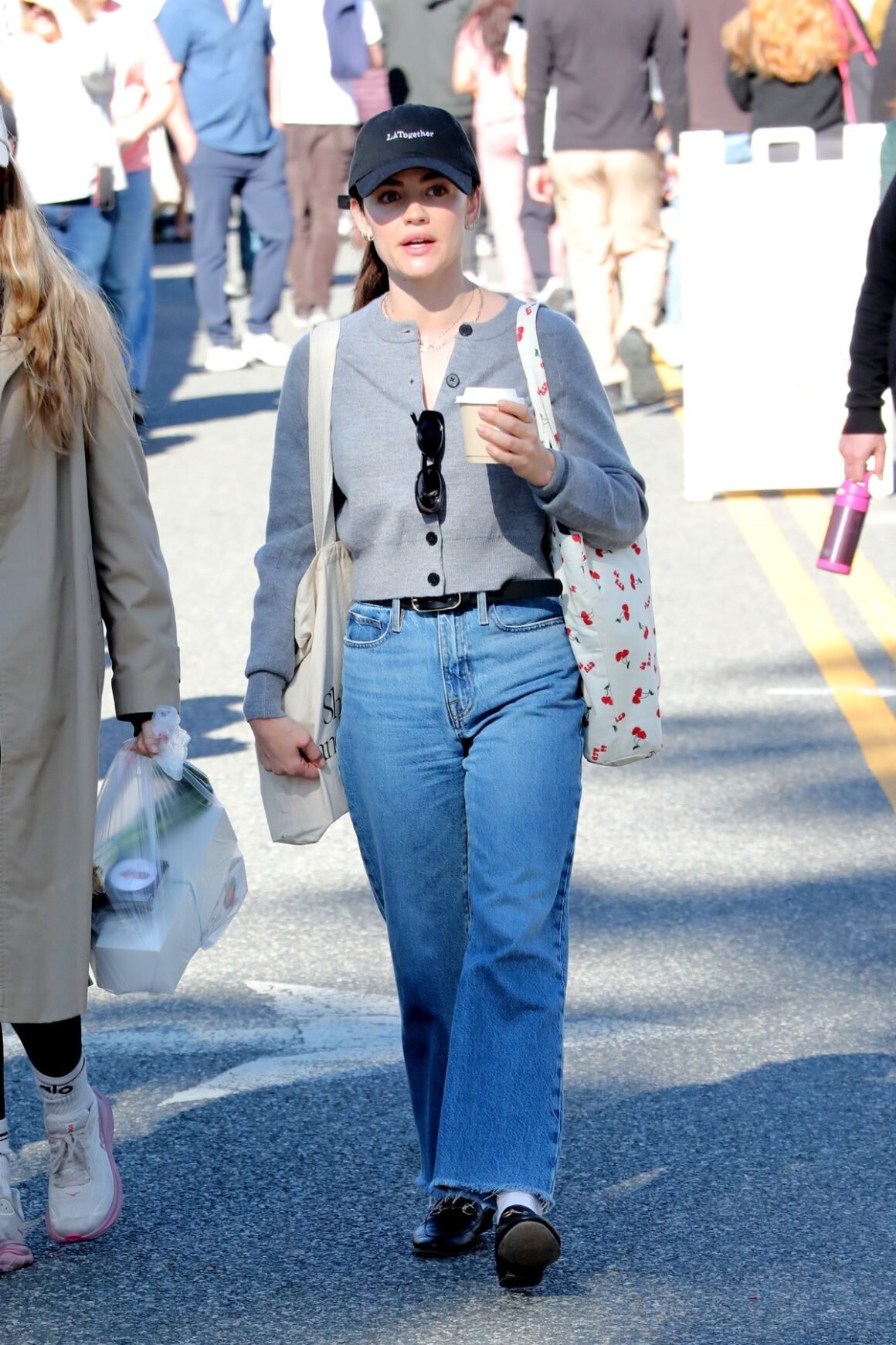 Celebrities Shopping At The Farmers Market In Studio City