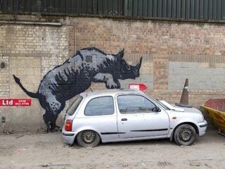 Eighth New Banksy Artwork Appears On A Car In South East London