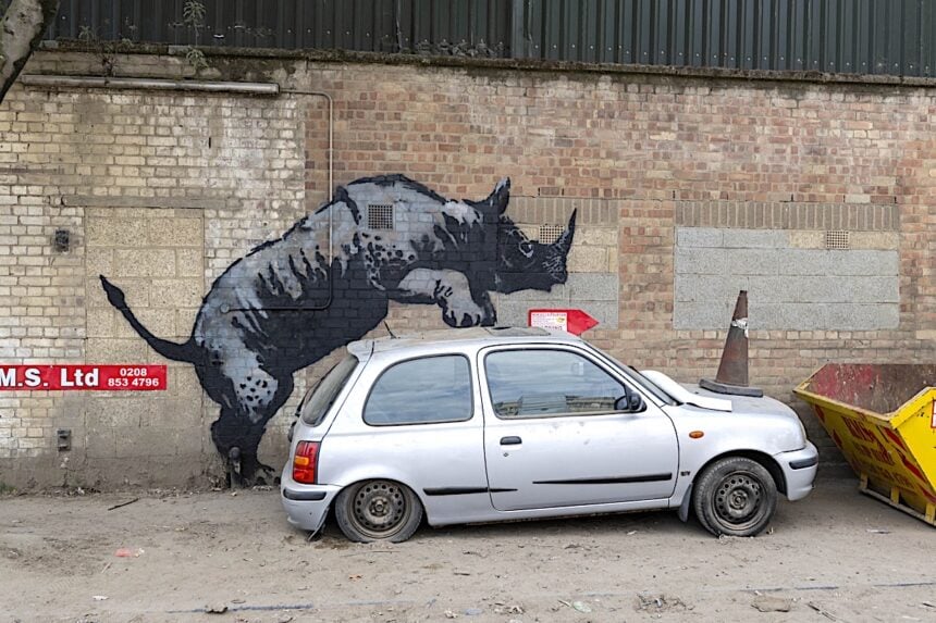 Eighth New Banksy Artwork Appears On A Car In South East London
