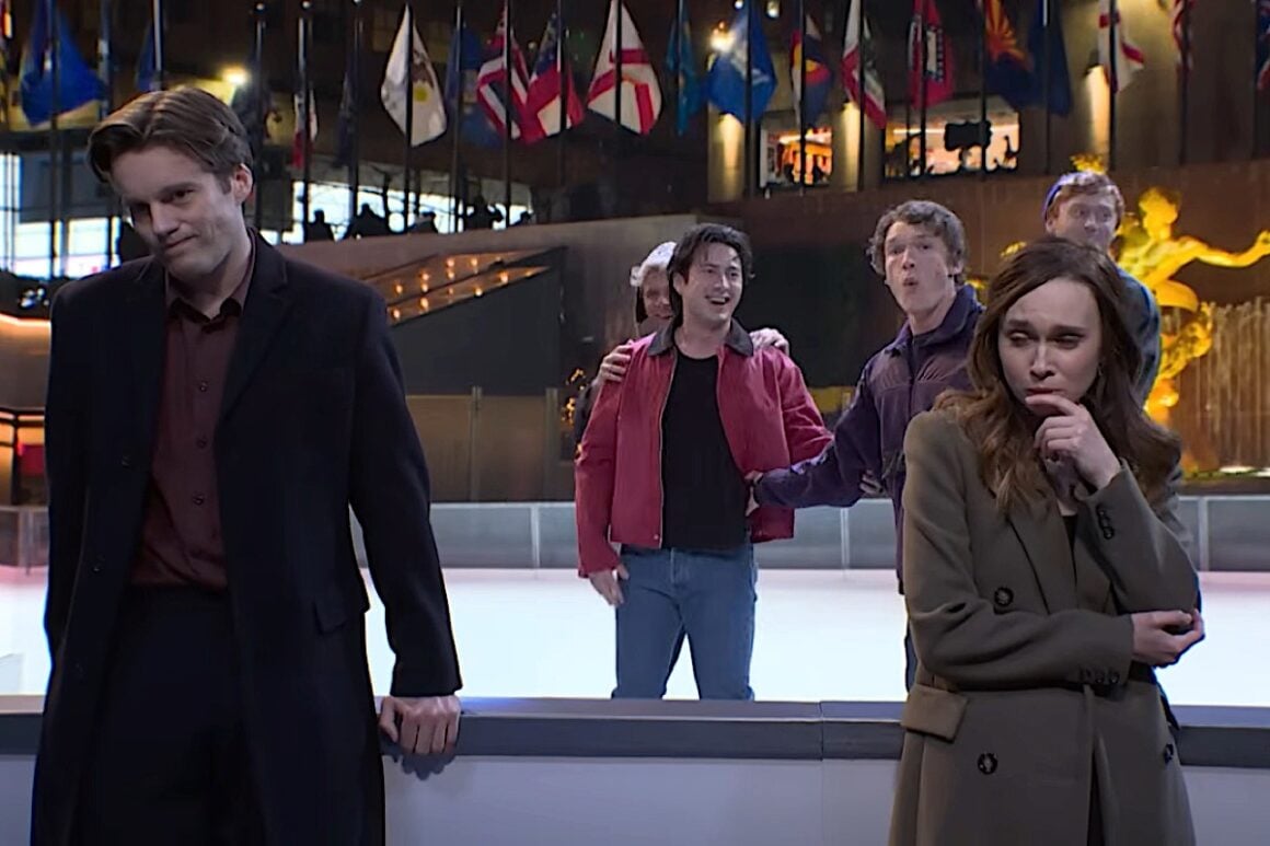 Connor Storrie Scores First Emmy Nomination, But It's Not for Heated Rivalry 2 Hudson Williams and Connor Storrie SNL