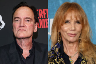 Quentin Tarantino and Rosanna Arquette