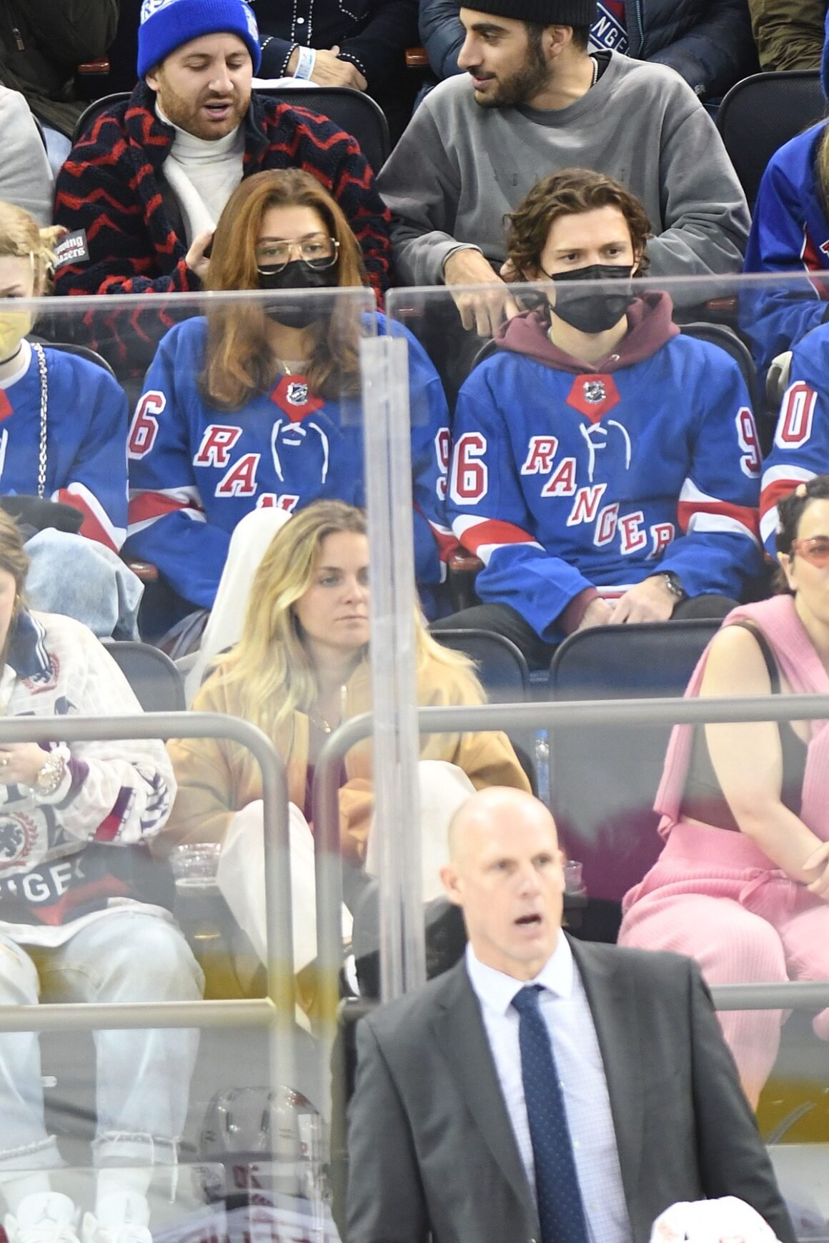 Zendaya And Tom Holland At The NY Rangers Game