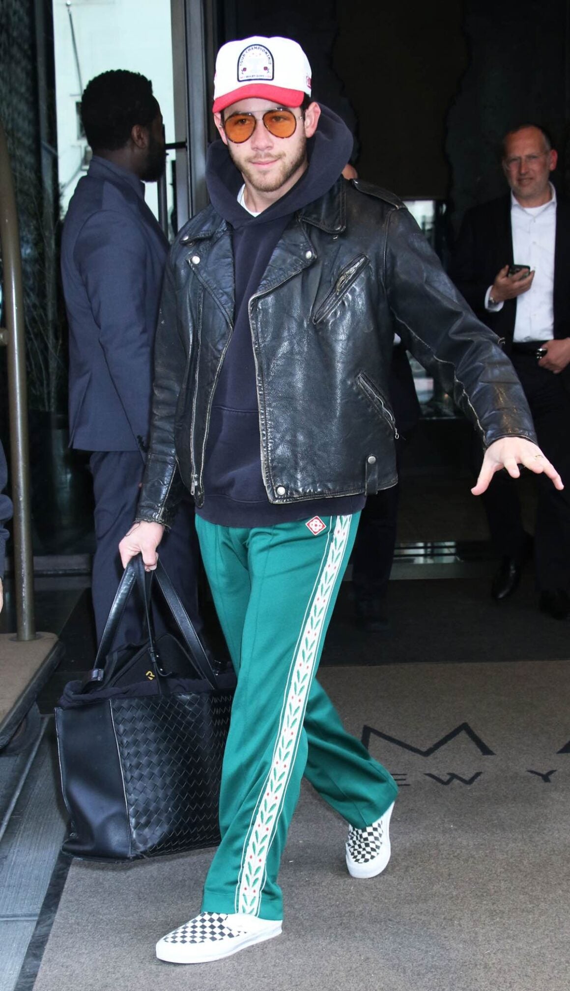 Nick Jonas Departs Hotel In New York City