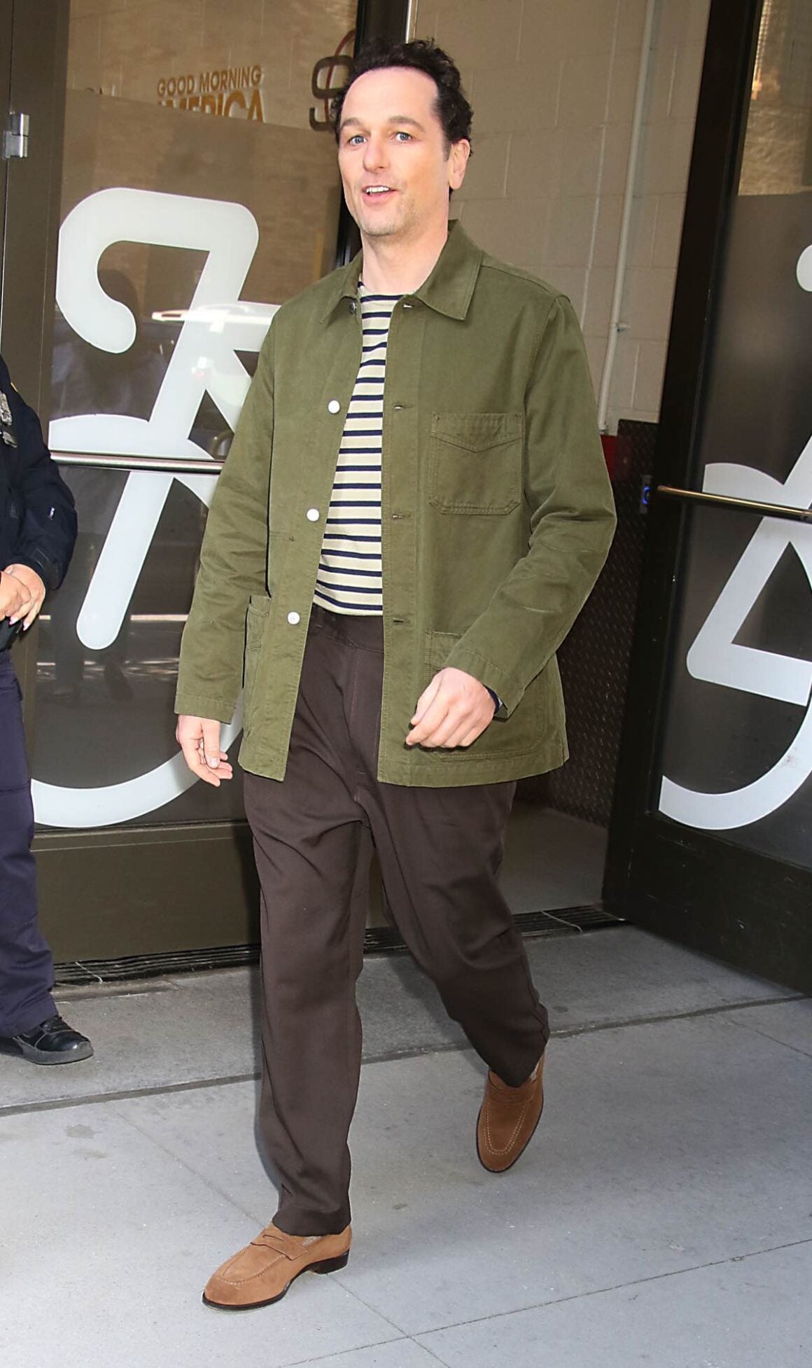 Matthew Rhys arrives at the 'Good Morning America' studios