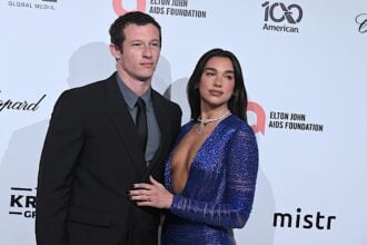 Callum Turner and Dua Lipa