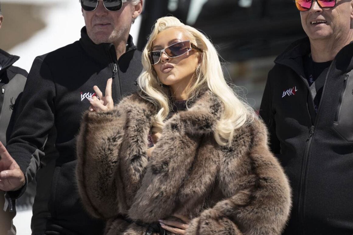 Christina Aguilera Performing At Top of the Mountain Closing Concert