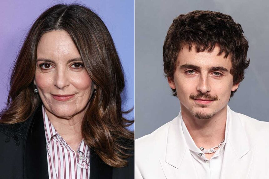 Tina Fey and Timothée Chalamet