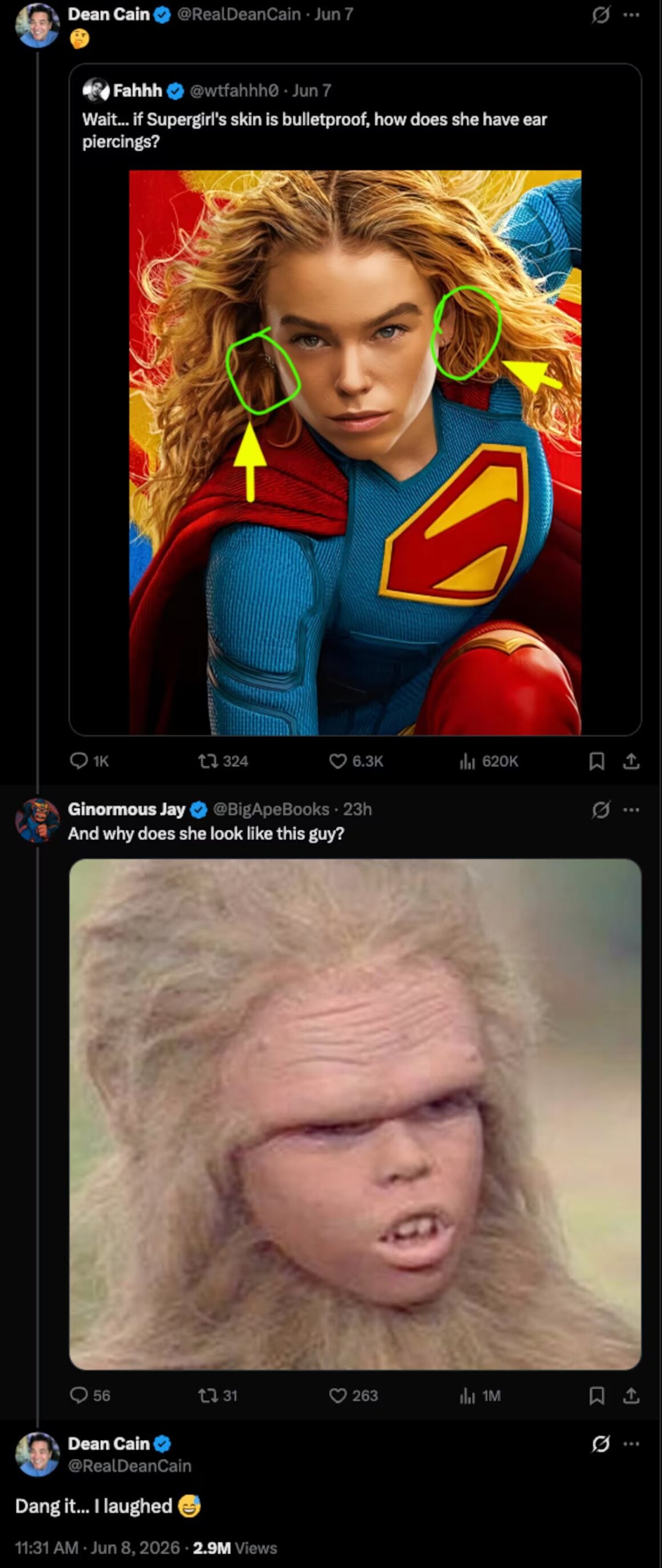 Dean Cain tweet