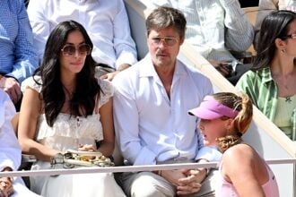 Brad Pitt And Ines de Ramon At The 2026 French Open