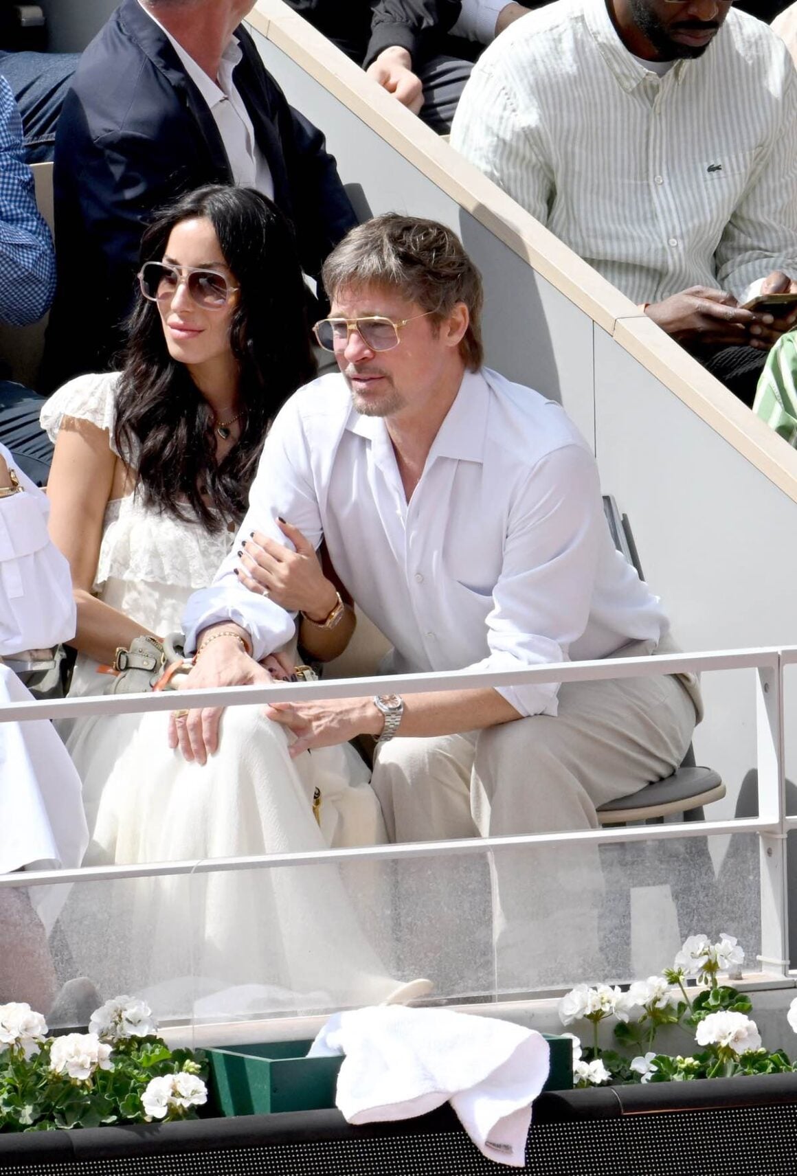 Brad Pitt And Ines de Ramon At The 2026 French Open