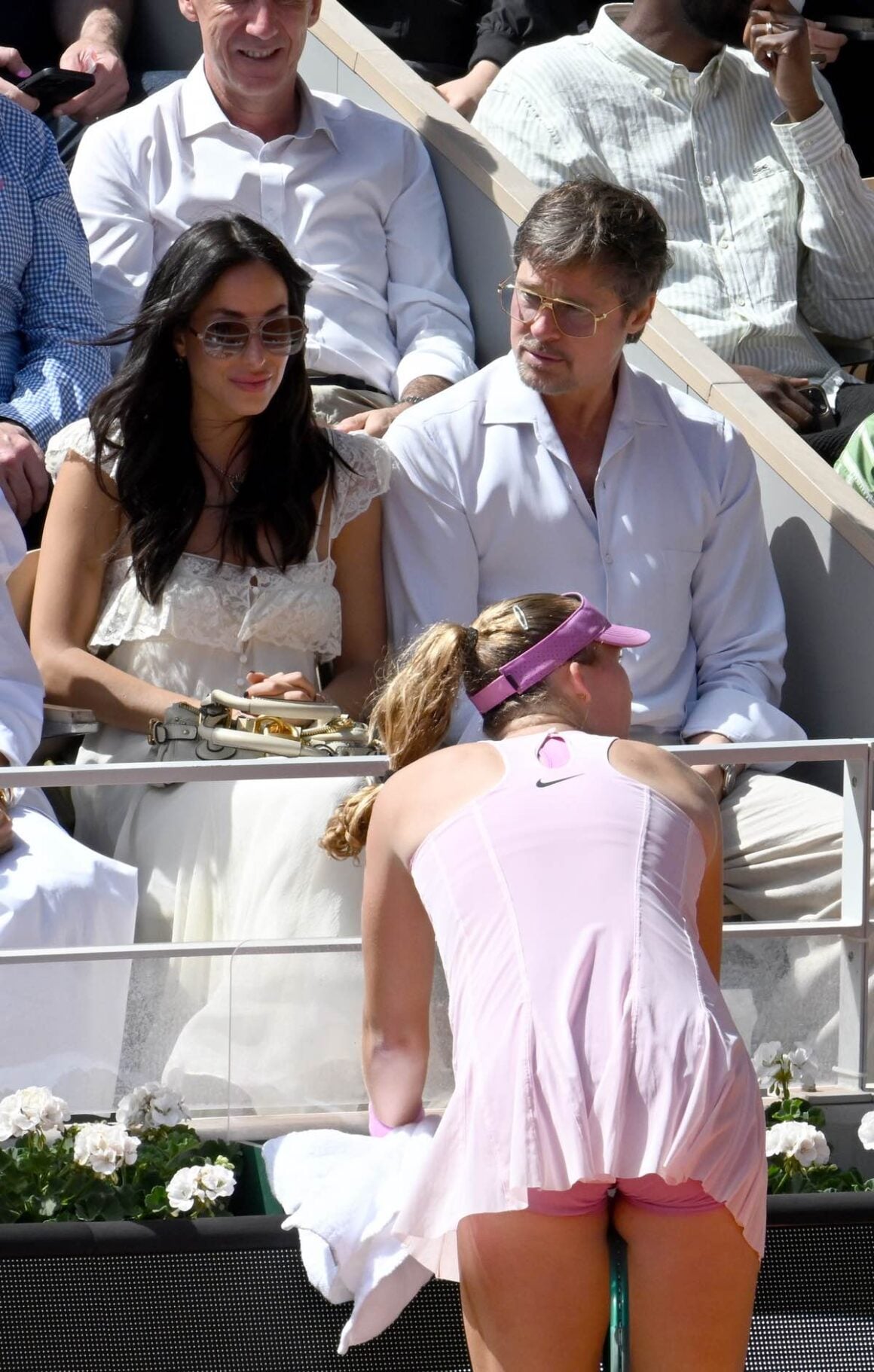 Brad Pitt And Ines de Ramon At The 2026 French Open