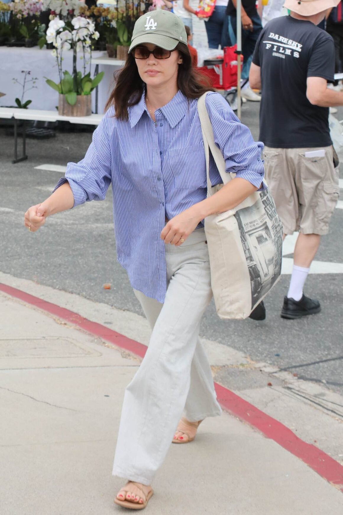Celebrities At The Farmers Market In Studio City