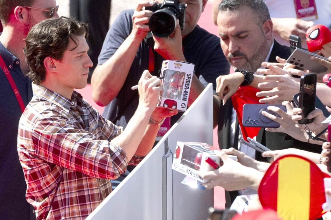 Tom Holland Promotes 'Spider-Man: Brand New Day' At Spanish World Cup Fan Zone In Madrid