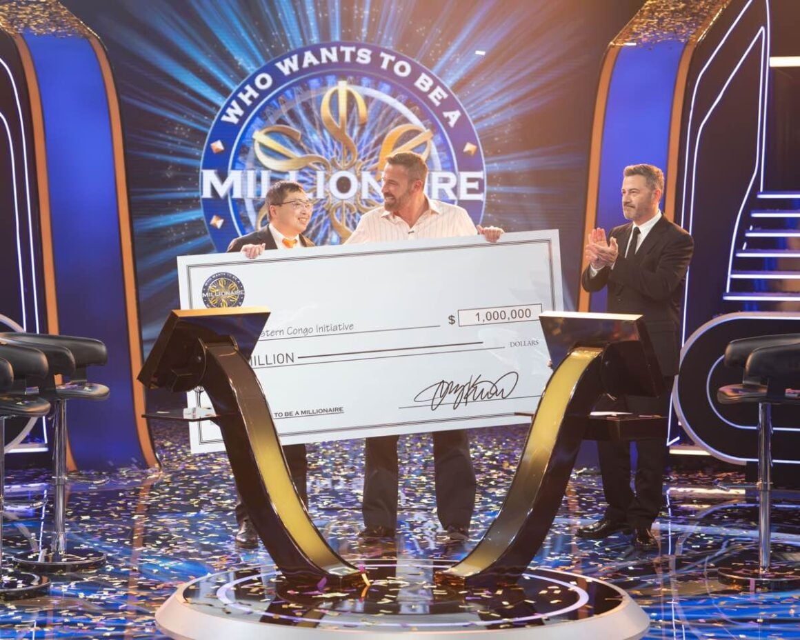 Ben Affleck Won $1 Million on Who Wants to Be a Millionaire, and Jimmy Kimmel Got the Credit 3 JAMIE DING, BEN AFFLECK, JIMMY KIMMEL