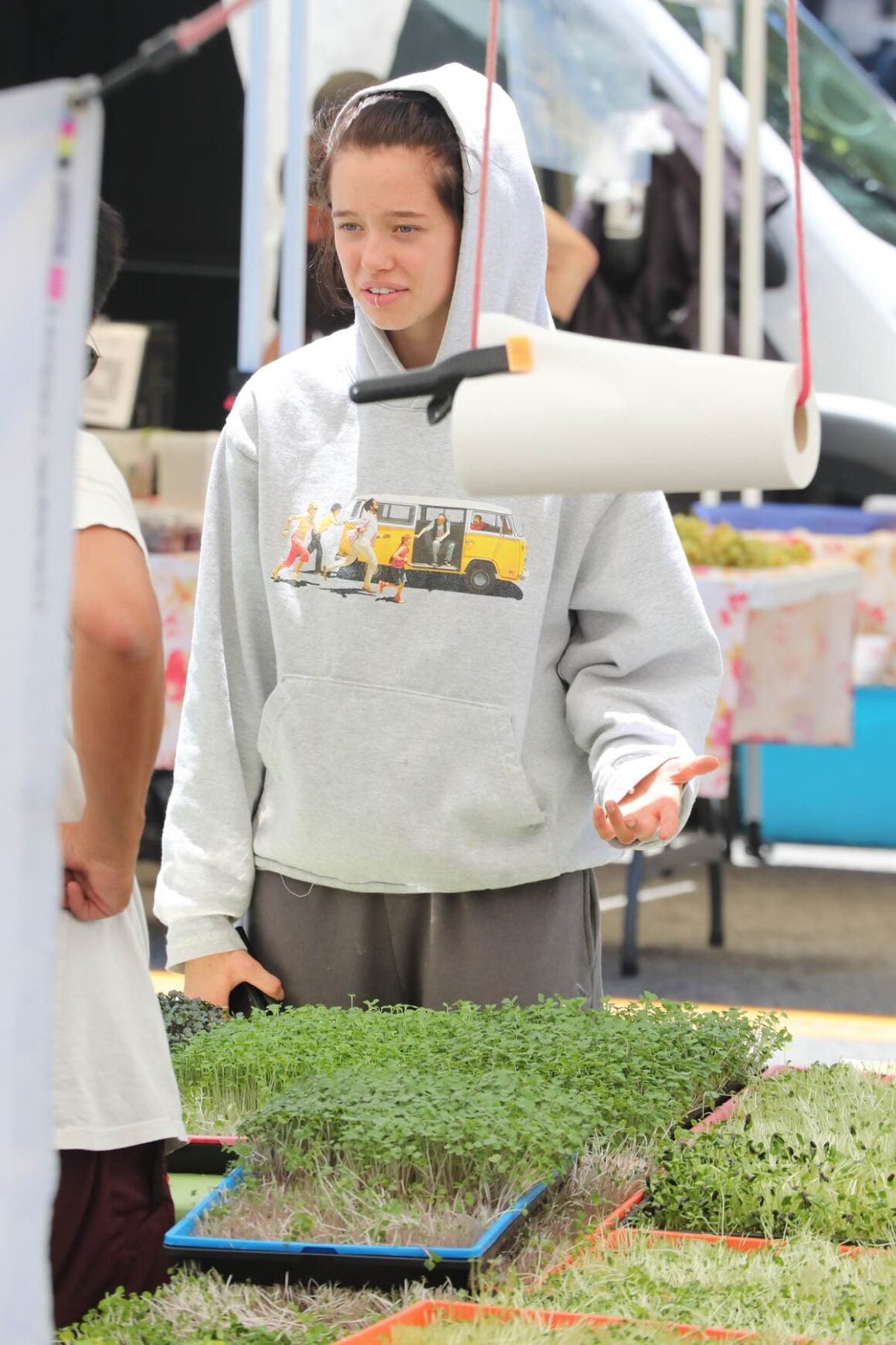 Celebrities Shopping At The Farmers Market In Studio City