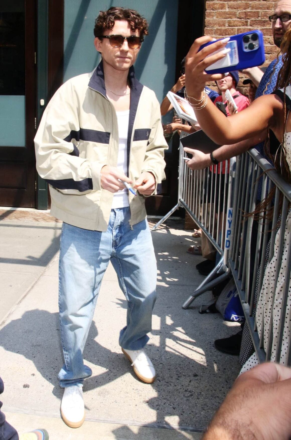 Tom Holland During 'The Odyssey' Press Tour In New York