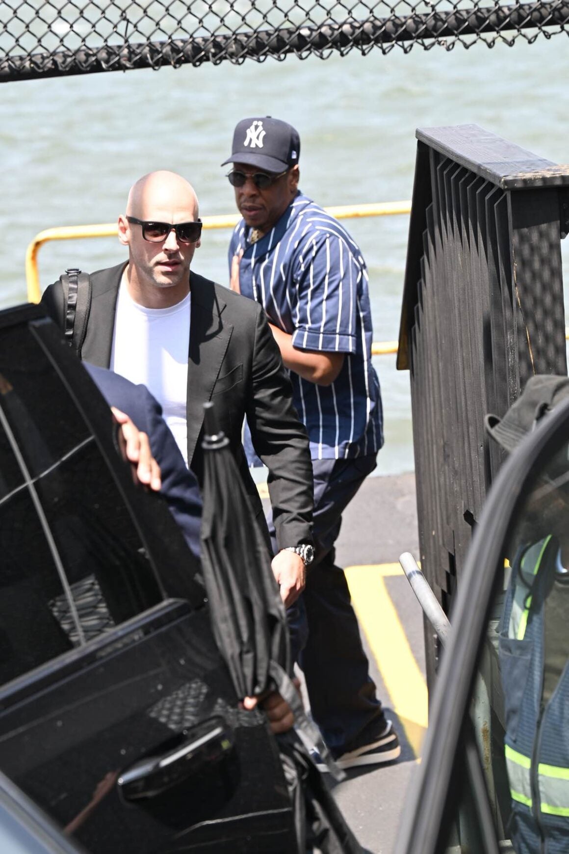 Beyonce And Jay-Z Arriving At Heliport In New York City