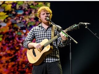 Ed Sheeran in concert at Prudential Center in New Jersey