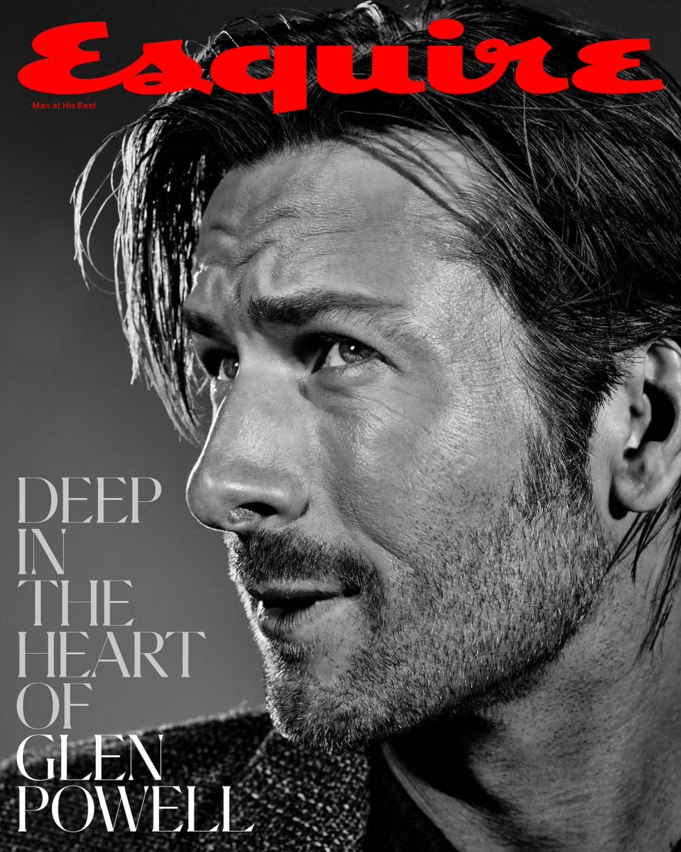 Glen Powell's Politics Refusal Gets Awkward as He Blames a Paramount Merger for The Running Man Flop 2 Glen Powell for Esquire