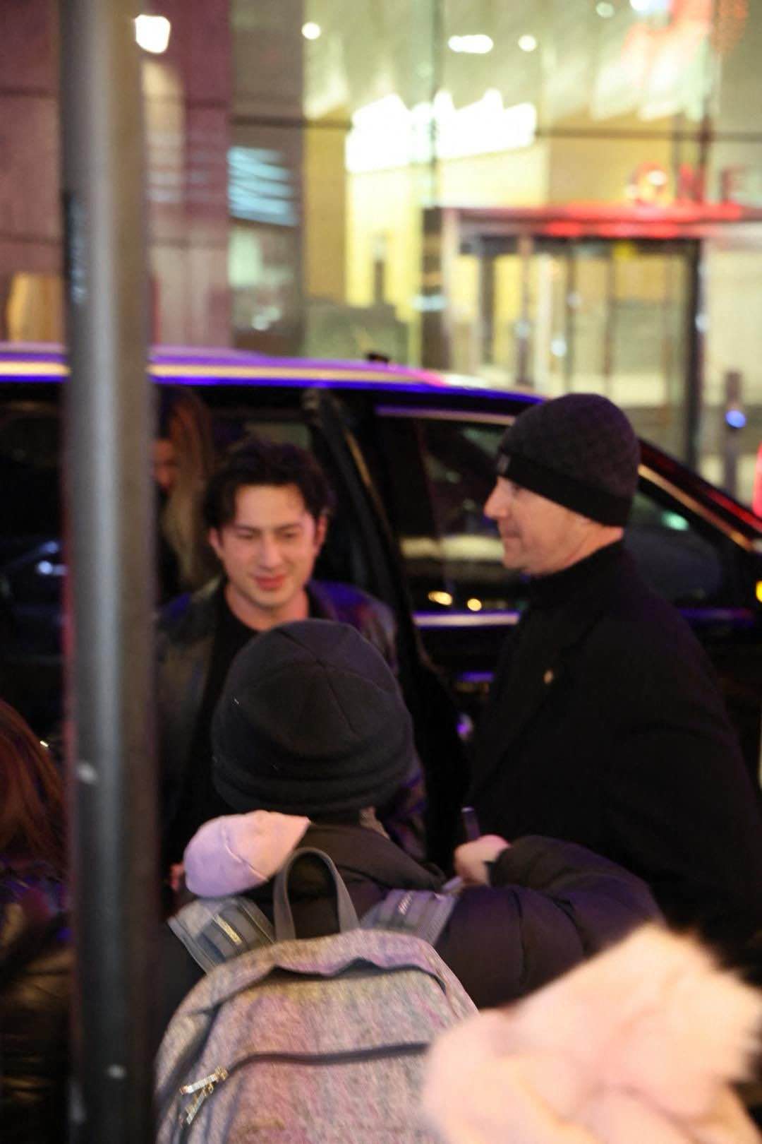 'Heated Rivalry' star Hudson Williams arrives to an afterparty for Saturday Night Live in New York City