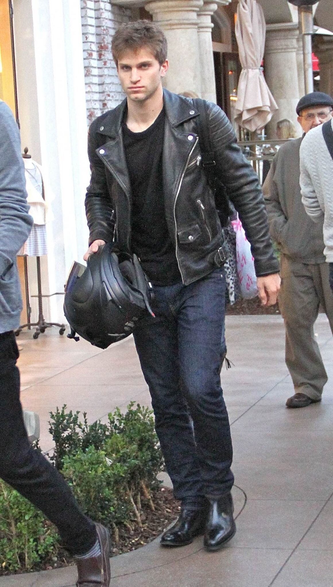 Keegan Allen goes shopping at The Grove
