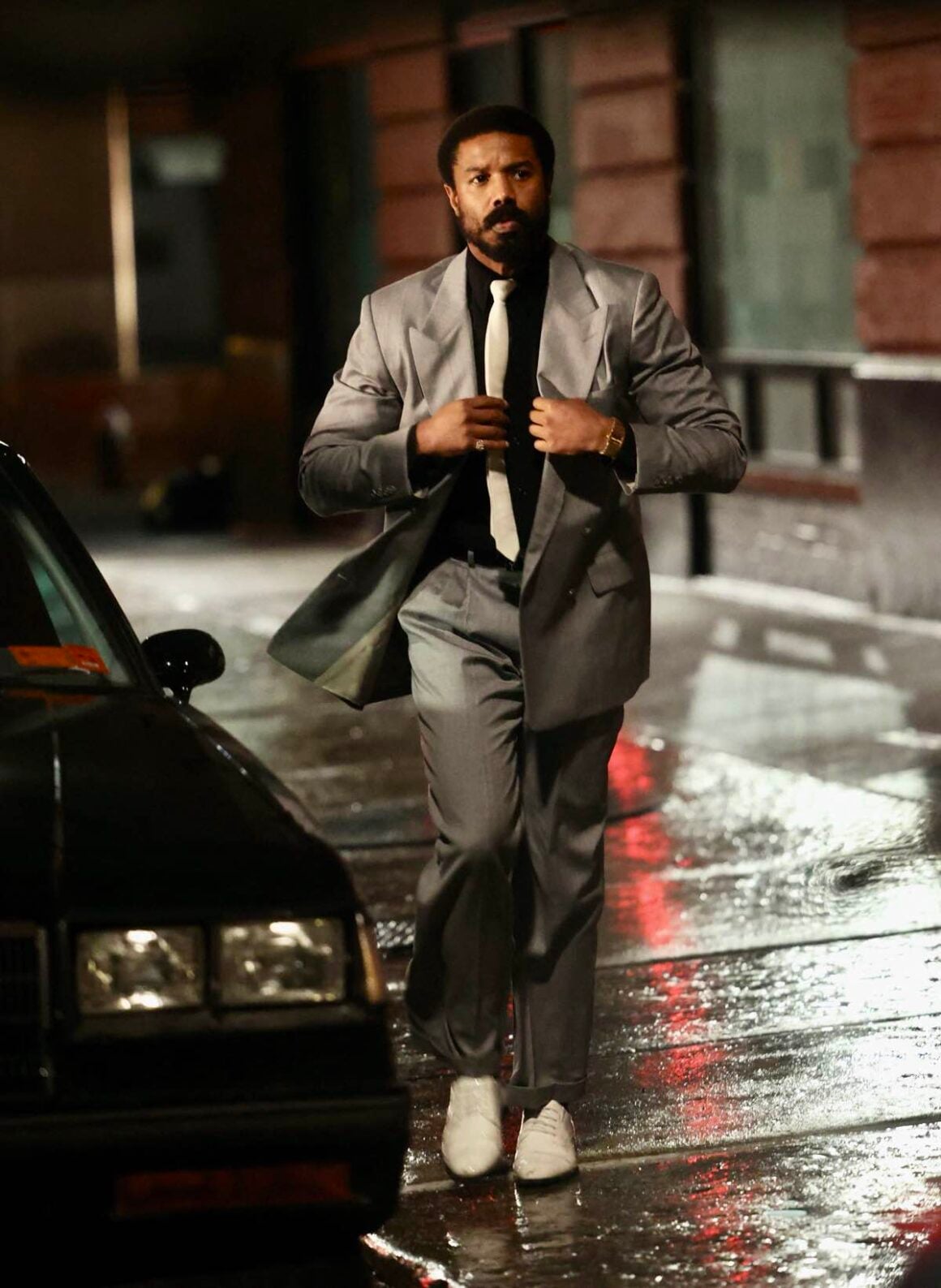 Man Arrested After Allegedly Pulling Butcher Knife on Set of Michael B Jordan's Miami Vice '85 in Brooklyn 2 Michael B. Jordan is seen on the set of 'Miami Vice'
