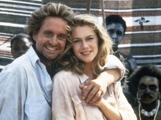 Michael Douglas and Kathleen Turner
