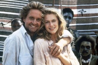 Michael Douglas and Kathleen Turner